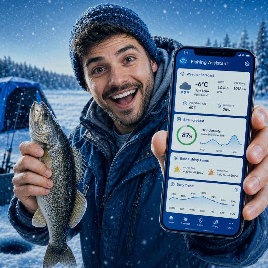 Fishing reports and local notes inside mobile app